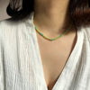 Yumfeel Boho Necklace Natural Semi-Precious Stone Seed Beads Choker Women Handmade Jewelry Gifts