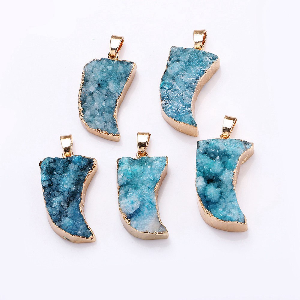 100% Natural Crystal Necklace Pendant Fine Jewelry Short Pendants Women Gilded leaf Gift Luck Multicolor