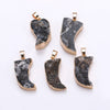 100% Natural Crystal Necklace Pendant Fine Jewelry Short Pendants Women Gilded leaf Gift Luck Multicolor