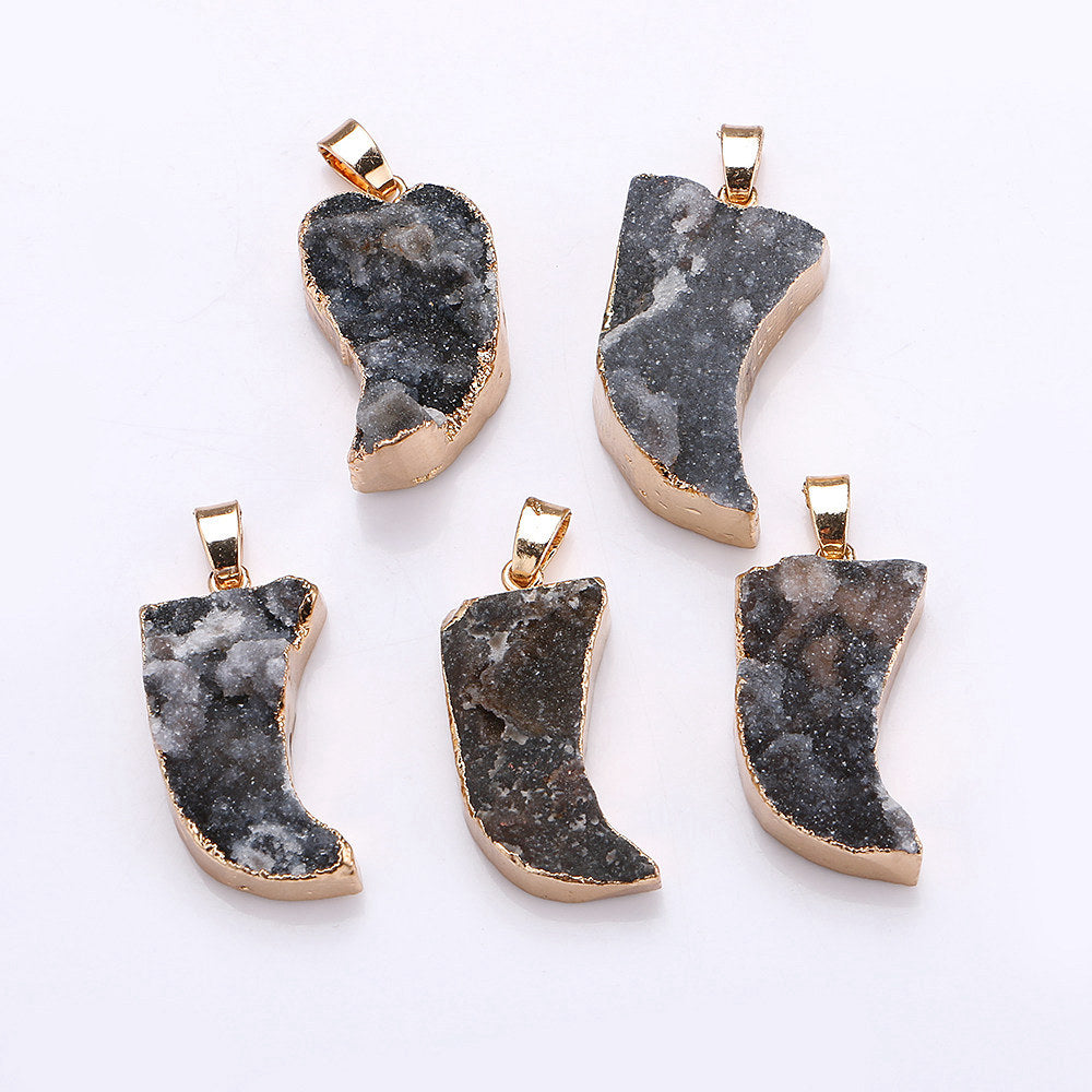 100% Natural Crystal Necklace Pendant Fine Jewelry Short Pendants Women Gilded leaf Gift Luck Multicolor