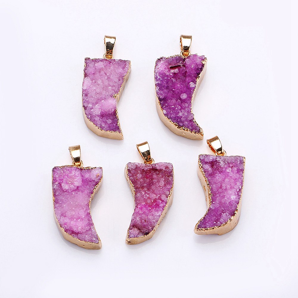 100% Natural Crystal Necklace Pendant Fine Jewelry Short Pendants Women Gilded leaf Gift Luck Multicolor