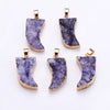 100% Natural Crystal Necklace Pendant Fine Jewelry Short Pendants Women Gilded leaf Gift Luck Multicolor
