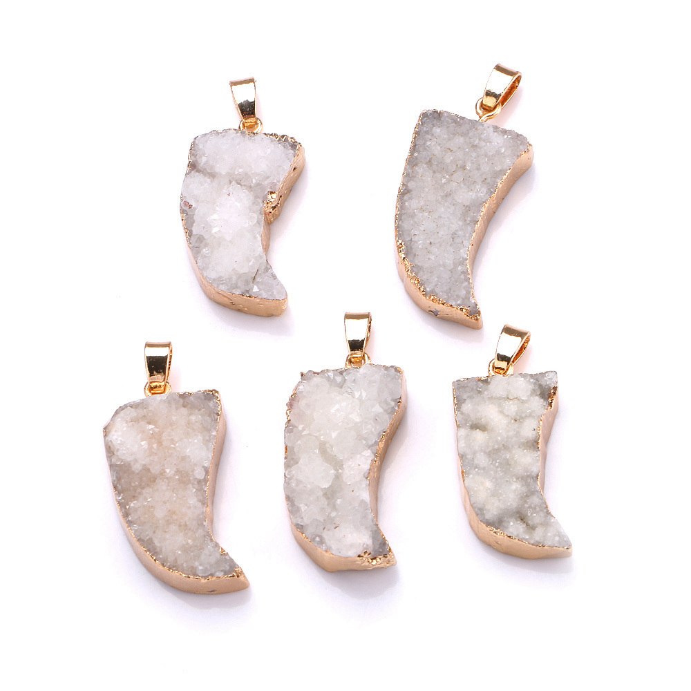 100% Natural Crystal Necklace Pendant Fine Jewelry Short Pendants Women Gilded leaf Gift Luck Multicolor