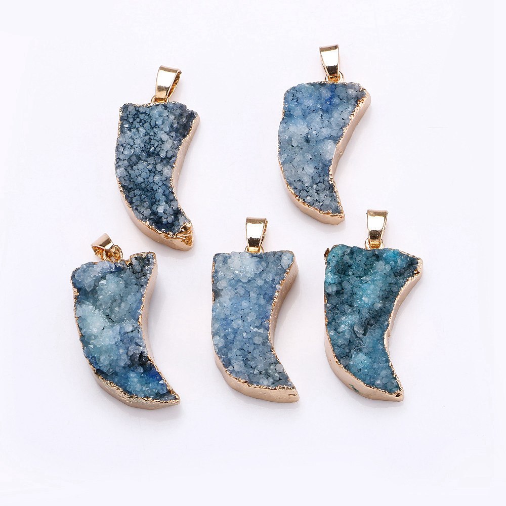 100% Natural Crystal Necklace Pendant Fine Jewelry Short Pendants Women Gilded leaf Gift Luck Multicolor