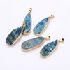 100% Natural Crystal Necklace Pendant Water Droplets Charms Plated Natural Clusters Necklaces Jewelry Men Gemstone Women