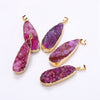 100% Natural Crystal Necklace Pendant Water Droplets Charms Plated Natural Clusters Necklaces Jewelry Men Gemstone Women