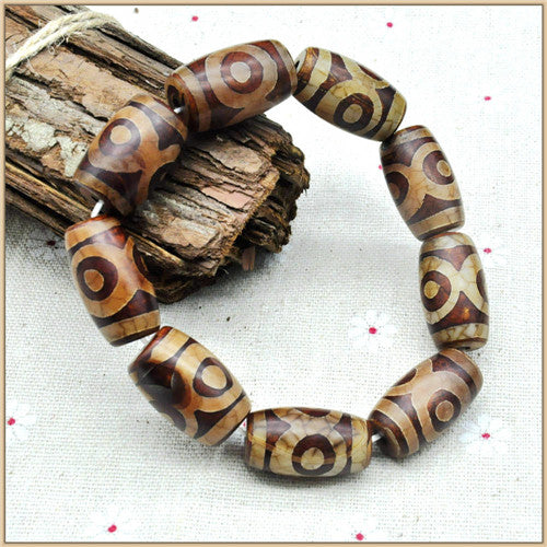 15mm Dzi Bracelet Nouveaut 2020 Bracelet Femme Tibetan Agate Dzi Bracelets For Women Men Classic lucky Mantra Prayer