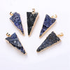 1pcs For Sale Red White Crystal Pendant Triangle Charms Gilded Natural Stone Womens Gift Cluster Knospen Halskette