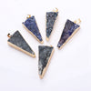 1pcs For Sale Red White Crystal Pendant Triangle Charms Gilded Natural Stone Womens Gift Cluster Knospen Halskette