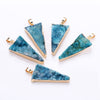 1pcs For Sale Red White Crystal Pendant Triangle Charms Gilded Natural Stone Womens Gift Cluster Knospen Halskette