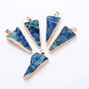 1pcs For Sale Red White Crystal Pendant Triangle Charms Gilded Natural Stone Womens Gift Cluster Knospen Halskette