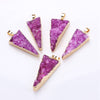 1pcs For Sale Red White Crystal Pendant Triangle Charms Gilded Natural Stone Womens Gift Cluster Knospen Halskette