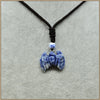 33mm Animal Bat Pendant Necklace Fine Natrual Material Turquoise Obsidian Agate Chalcedony Rose Quartz Trendy Necklaces