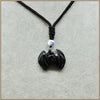 33mm Animal Bat Pendant Necklace Fine Natrual Material Turquoise Obsidian Agate Chalcedony Rose Quartz Trendy Necklaces