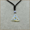 34MM Natural Agate Triangular Geometric Pendant Necklace Unisex Classic Necklace Women Men Party Pendant Necklaces C0034