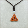 34MM Natural Agate Triangular Geometric Pendant Necklace Unisex Classic Necklace Women Men Party Pendant Necklaces C0034