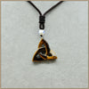 34MM Natural Agate Triangular Geometric Pendant Necklace Unisex Classic Necklace Women Men Party Pendant Necklaces C0034