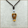 37mm Natrual Green Malachite pendant necklace Classic Fairy Angel Party Turquoise Agate Aventurine Rope Chain Necklaces