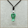37mm Natrual Green Malachite pendant necklace Classic Fairy Angel Party Turquoise Agate Aventurine Rope Chain Necklaces