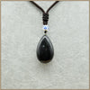 44mm Natrual Agate Bead Pendant Necklaces Water Drop Jewellery Necklace Women Men Romantik Necklace Party Collier Femme