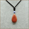 44mm Natrual Agate Bead Pendant Necklaces Water Drop Jewellery Necklace Women Men Romantik Necklace Party Collier Femme