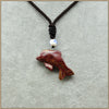 45MM Natural Stone Materia Agate Animal Dolphin Pendant Necklaces Euramerican Style Unisex Party Classic Fine Necklaces