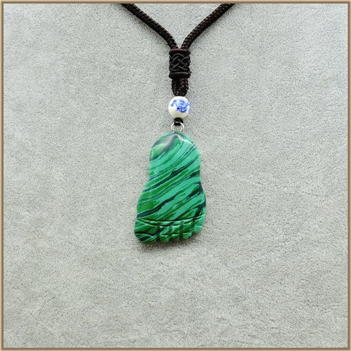 47MM High Quality Natural Jade Buddha Feet Pendant Necklace Fine Anniversary Classic Unisex Chalcedony Aventurine Jewelry
