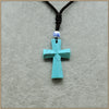 50MM Cross Pendant Necklace Men Natrual blue Aventurine Moonstone Turquoise Agate Classic Party Cross Pendant Necklace