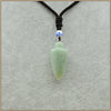 50MM Natural Chalcedony Bullet Pendant Necklace For Men Trendy Geometric Fine Necklaces Rope Chain Agate Aventurine C0032