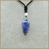 50MM Natural Chalcedony Bullet Pendant Necklace For Men Trendy Geometric Fine Necklaces Rope Chain Agate Aventurine C0032