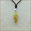 50MM Natural Chalcedony Bullet Pendant Necklace For Men Trendy Geometric Fine Necklaces Rope Chain Agate Aventurine C0032