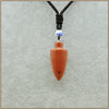 50MM Natural Chalcedony Bullet Pendant Necklace For Men Trendy Geometric Fine Necklaces Rope Chain Agate Aventurine C0032