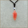 50MM Natural Chalcedony Bullet Pendant Necklace For Men Trendy Geometric Fine Necklaces Rope Chain Agate Aventurine C0032