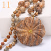 Agate Pendant Necklaces Sweater Chain Crystal Stone Jewelry Women Beaded Accessories Ethnic Femme chain Flower Colgante