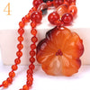 Agate Pendant Necklaces Sweater Chain Crystal Stone Jewelry Women Beaded Accessories Ethnic Femme chain Flower Colgante