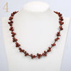 Aquamarine Necklace Gemstone Bead Colar Feminino Natural Stone Accessories Christmas Jewelry Women Woven Chain Vintage