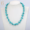 Aquamarine Necklace Gemstone Bead Colar Feminino Natural Stone Accessories Christmas Jewelry Women Woven Chain Vintage