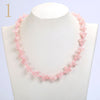 Aquamarine Necklace Gemstone Bead Colar Feminino Natural Stone Accessories Christmas Jewelry Women Woven Chain Vintage