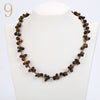 Aquamarine Necklace Gemstone Bead Colar Feminino Natural Stone Accessories Christmas Jewelry Women Woven Chain Vintage