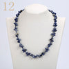 Aquamarine Necklace Gemstone Bead Colar Feminino Natural Stone Accessories Christmas Jewelry Women Woven Chain Vintage