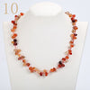Aquamarine Necklace Gemstone Bead Colar Feminino Natural Stone Accessories Christmas Jewelry Women Woven Chain Vintage