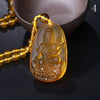 Bead Chain Necklace Citrine Pendant Ethnic Women Fine Jewelry Wedding Bijoux Buddha Lucky Natural Crystal Accessories Men