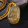Bead Chain Necklace Citrine Pendant Ethnic Women Fine Jewelry Wedding Bijoux Buddha Lucky Natural Crystal Accessories Men