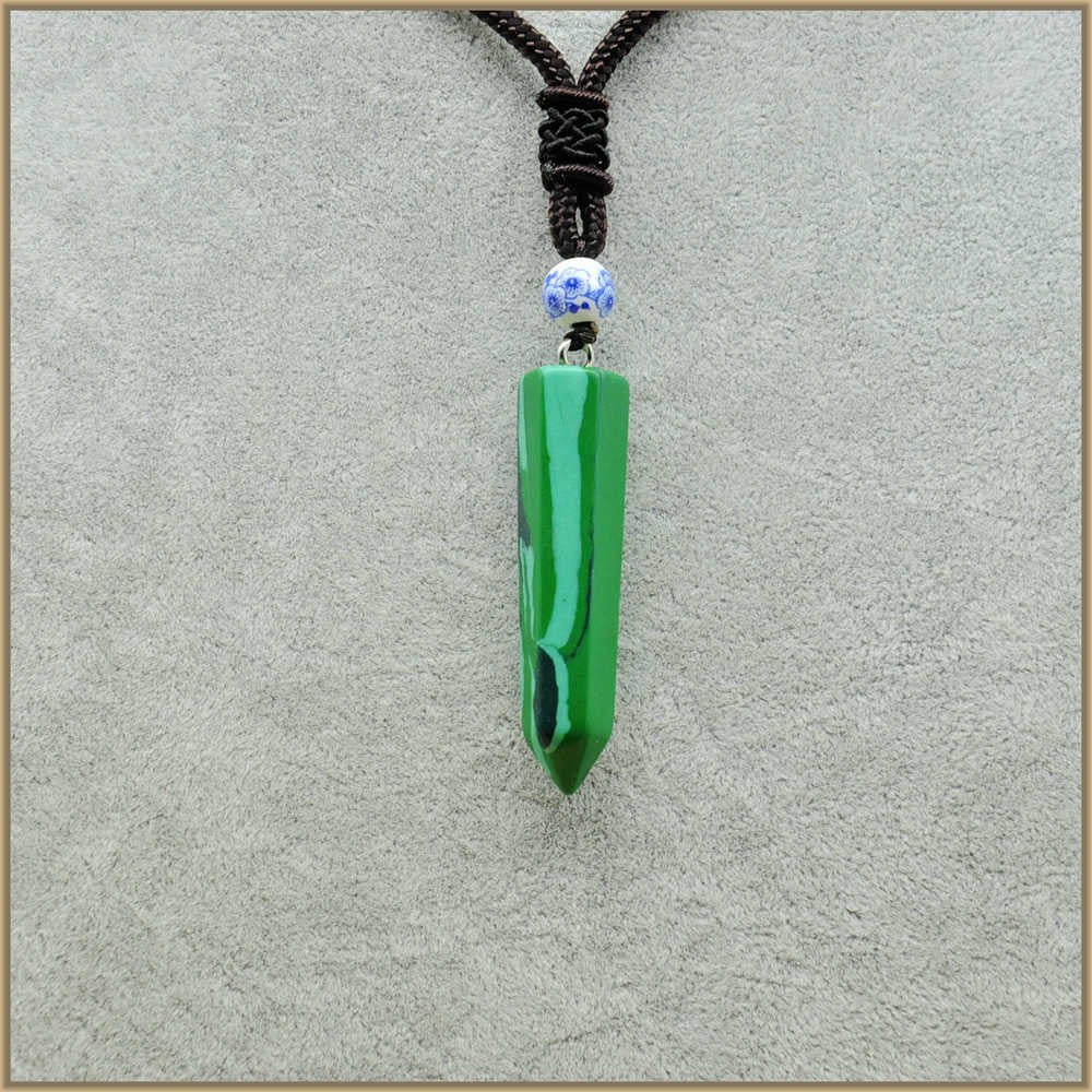 Collares Mujer Necklace Six Prism Ruby Jewelry Crystal Opal Pendant Amber Gemstone Overwatch Jewelry Creative Section