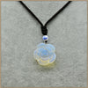 Collares colgantes 2020 new arrival in jewelry 33mm Natrual Rose Quartz Pendant Necklaces Women Flower Plant pendant Flor