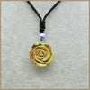 Collares colgantes 2020 new arrival in jewelry 33mm Natrual Rose Quartz Pendant Necklaces Women Flower Plant pendant Flor