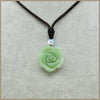 Collares colgantes 2020 new arrival in jewelry 33mm Natrual Rose Quartz Pendant Necklaces Women Flower Plant pendant Flor