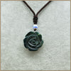 Collares colgantes 2020 new arrival in jewelry 33mm Natrual Rose Quartz Pendant Necklaces Women Flower Plant pendant Flor
