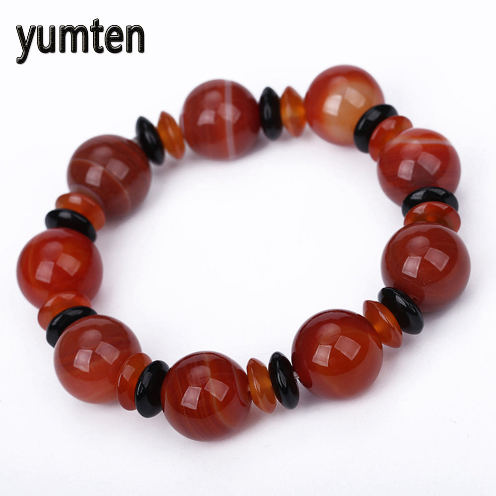 Couple Bracelet Men's Fashion Jewelry Chalcedony Popular Accessories Handmade Gift Brazalete Bileklik Dragon