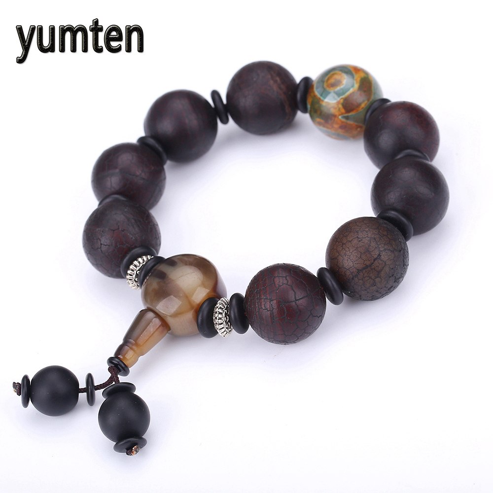 Dzibeads Bracelets Men's Energy Beads Natural Aquatic Agate Jewelry Accessories Handmade Pulseira Bileklik Erkek Acuario